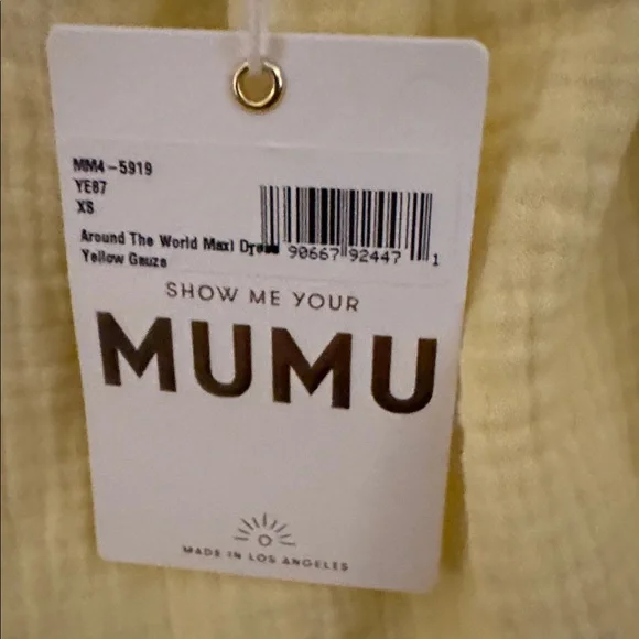 Show Me Your MuMu Strapless Yellow Dress - Picture 5 of 7